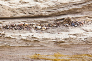 Stratifications in a sand pit Stratifications in a sand pit